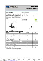 AOTF4N90 datasheet pdf Alpha & Omega Semiconductor