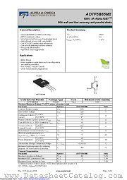 AOTF5B65M2 datasheet pdf Alpha & Omega Semiconductor