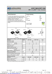 AOW11S60 datasheet pdf Alpha & Omega Semiconductor