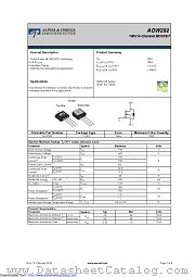 AOW292 datasheet pdf Alpha & Omega Semiconductor