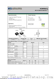 AOW66412 datasheet pdf Alpha & Omega Semiconductor