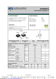 AOW66616 datasheet pdf Alpha & Omega Semiconductor