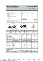 AOWF296 datasheet pdf Alpha & Omega Semiconductor