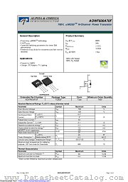 AOWF600A70F datasheet pdf Alpha & Omega Semiconductor