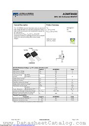 AOWF8N50 datasheet pdf Alpha & Omega Semiconductor