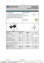 AOWF9N70 datasheet pdf Alpha & Omega Semiconductor