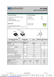 AOY2N60 datasheet pdf Alpha & Omega Semiconductor