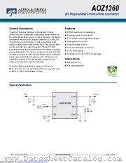 AOZ1360AIL datasheet pdf Alpha & Omega Semiconductor