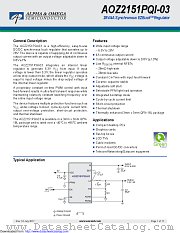 AOZ2151PQI-03 datasheet pdf Alpha & Omega Semiconductor