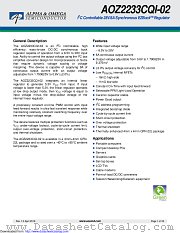 AOZ2233CQI-02 datasheet pdf Alpha & Omega Semiconductor