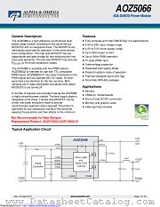 AOZ5066QI-01 datasheet pdf Alpha & Omega Semiconductor