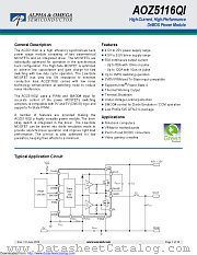 AOZ5116QI datasheet pdf Alpha & Omega Semiconductor