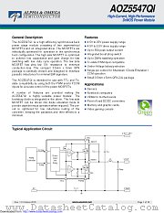 AOZ5547QI datasheet pdf Alpha & Omega Semiconductor