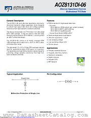 AOZ8131DI-06 datasheet pdf Alpha & Omega Semiconductor