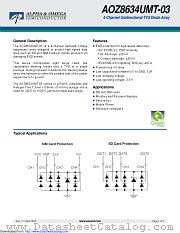 AOZ8634UMT-03 datasheet pdf Alpha & Omega Semiconductor