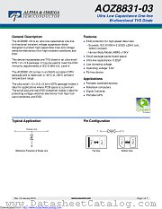 AOZ8831DT-03 datasheet pdf Alpha & Omega Semiconductor