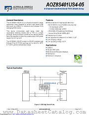 AOZ8S401US4-05 datasheet pdf Alpha & Omega Semiconductor