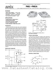 PA61A datasheet pdf Apex Microtechnology Corporation