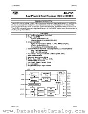 AK4550 datasheet pdf Asahi Kasei Microsystems