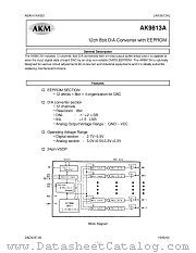 AK9813A datasheet pdf Asahi Kasei Microsystems