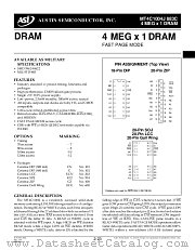 MT4C1004J datasheet pdf Austin Semiconductor