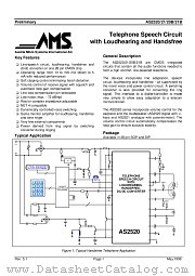 AS2520 datasheet pdf Austria Mikro Systems