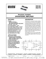ISO166, ISO176 datasheet pdf Burr Brown