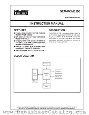 DEM-PCM3500 datasheet pdf Burr Brown