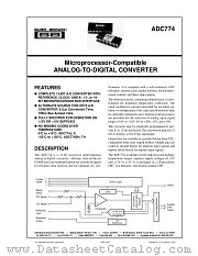 ADC774 datasheet pdf Burr Brown