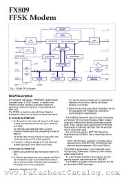 FX809 datasheet pdf CONSUMER MICROCIRCUITS LIMITED