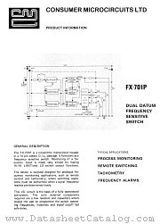 FX701 datasheet pdf CONSUMER MICROCIRCUITS LIMITED