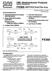 FX366 datasheet pdf CONSUMER MICROCIRCUITS LIMITED