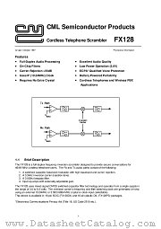 FX128 datasheet pdf CONSUMER MICROCIRCUITS LIMITED