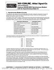 MX469 datasheet pdf CONSUMER MICROCIRCUITS LIMITED