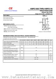 KBPC110 datasheet pdf Chenyi Electronics
