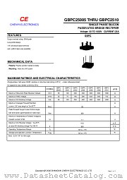 GBPC25005 datasheet pdf Chenyi Electronics