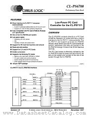 CL-PS6700 datasheet pdf Cirrus Logic