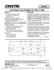 CS5540 datasheet pdf Cirrus Logic