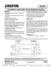 CS4201 datasheet pdf Cirrus Logic