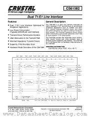 CS61582 datasheet pdf Cirrus Logic