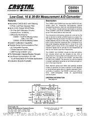 CS5501/03 datasheet pdf Cirrus Logic