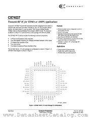 CX74037 datasheet pdf Conexant