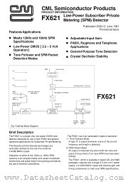 FX621 datasheet pdf CML