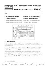 FX980 datasheet pdf CML