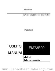 EM73E00 datasheet pdf ELAN Microelectronics