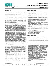ES4427 datasheet pdf ESS Technology