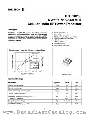 PTB20258 datasheet pdf Ericsson Microelectronics