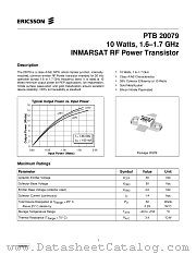 PTB20079 datasheet pdf Ericsson Microelectronics