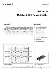 PBL403 05 datasheet pdf Ericsson Microelectronics