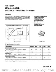 PTF10137 datasheet pdf Ericsson Microelectronics